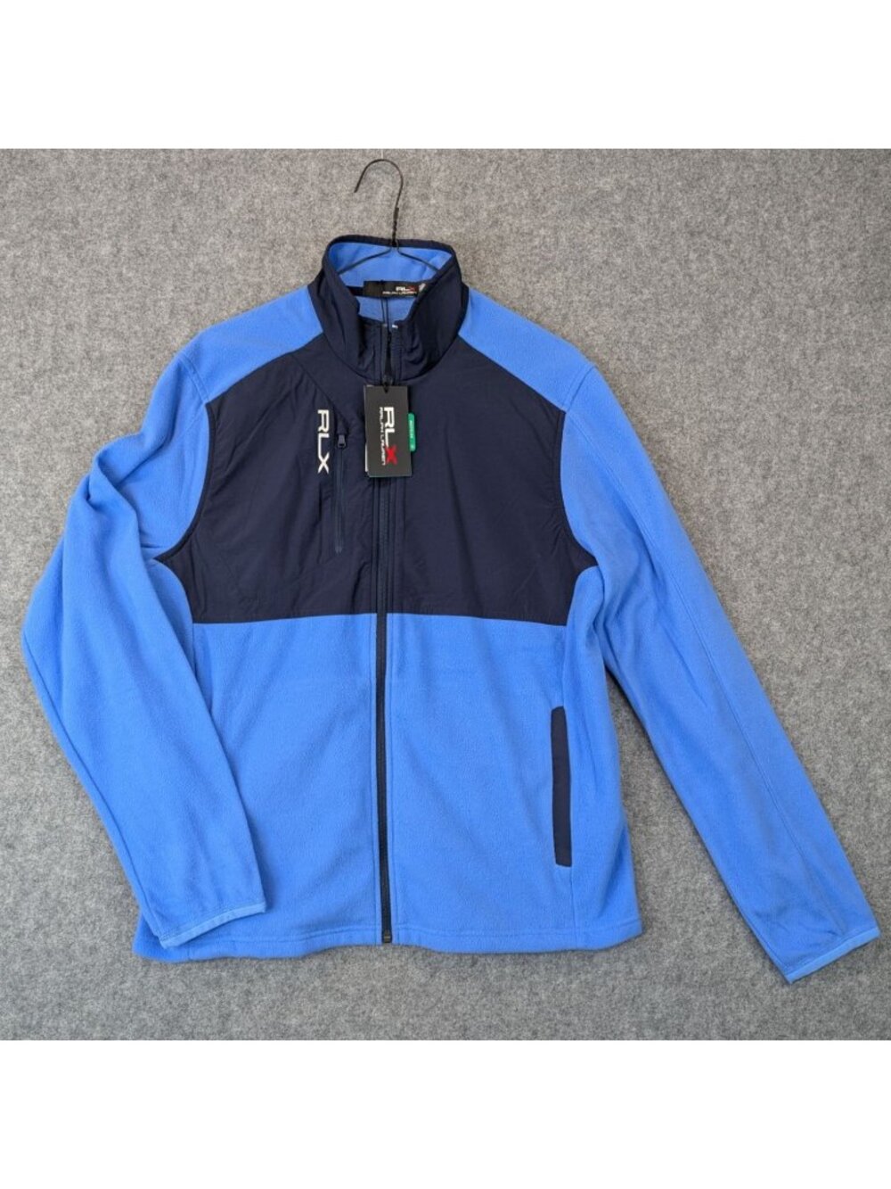 Rlx Ralph Lauren Blue Navy Golf Performance Fleece Jacket Mens Size Medium NWT